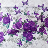 Luxe Loft Purple rose Quilted Comforter & Shams ??Trending 3??iece Set