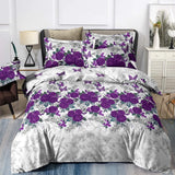 Luxe Loft Purple rose Quilted Comforter & Shams – Trending 3‑Piece Set - Close-Up Angle