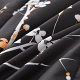 Soft Leaves Comforter Set, King Size, Quilted Bedding with Pillowcases - Top-Down View