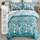 GlowUp Bedroom Teal Comforter – 3‑Piece Insta‑Aesthetic Set - Front View