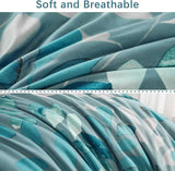 GlowUp Bedroom Teal Comforter – 3‑Piece Insta‑Aesthetic Set - Side View