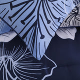 King Comforter Set, Navy Blue Floral 3-Piece Bedding, Soft Microfiber for All Seasons - Extra Image