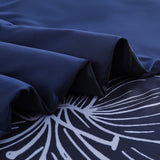 King Comforter Set, Navy Blue Floral 3-Piece Bedding, Soft Microfiber for All Seasons - Extra Image