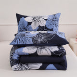 King Comforter Set, Navy Blue Floral 3-Piece Bedding, Soft Microfiber for All Seasons - Extra Image