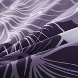 King Comforter Set, Dark Purple Floral 3-Piece Bedding, Soft Microfiber for All Seasons - Low Angle