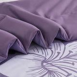 King Comforter Set, Dark Purple Floral 3-Piece Bedding, Soft Microfiber for All Seasons - Extra Image