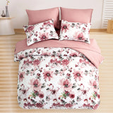 Pure Haven Pink floral 3‑Piece Comforter Set – Clean & Calm Vibe - Side View