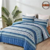 Boho Vibes blue Bedding Set ??3??iece Comforter & Pillow Covers