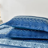 Boho Vibes blue Bedding Set – 3‑Piece Comforter & Pillow Covers - 45-Degree Angle