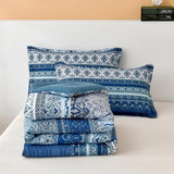 Boho Vibes blue Bedding Set ??3??iece Comforter & Pillow Covers