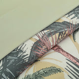 Soft Floral Leaf Comforter Set, King Size, Warm Quilted Bedding with Pillowcases - Low Angle