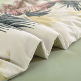 Soft Floral Leaf Comforter Set, King Size, Warm Quilted Bedding with Pillowcases - Extra Image