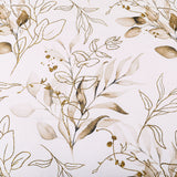 Soft Floral Leaf Comforter Set, King Size, Plush Quilted Bedding with Pillowcases - Low Angle