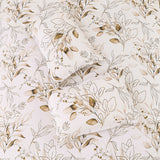 Soft Floral Leaf Comforter Set, King Size, Plush Quilted Bedding with Pillowcases - Extra Image