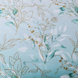 Soft Floral Leaf Comforter Set, King Size, Quilted Cozy Bedding with Pillowcases - 45-Degree Angle