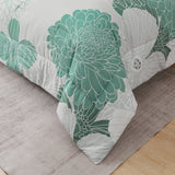 Floral Elegance Ultra-Soft Comforter Set, Queen/King Size, with Pillowcases for Year-Round Comfort