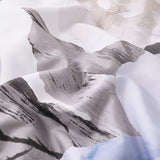 Plush Floral Comforter Set, King Size, Winter Quilted Bedding with Pillowcases - Rear View