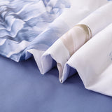 Plush Floral Comforter Set, King Size, Winter Quilted Bedding with Pillowcases - Close-Up Angle