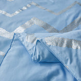 Metallic Print Comforter Set, King Size, Chic 3-Piece Bedding with Pillowcases - Extra Image