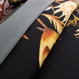 Soft Floral Leaf Comforter Set, King Size, Quilted Bedding with Pillowcases - 45-Degree Angle