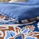Floral Stripes Comforter Set, King Size, Elegant 3-Piece Bedding with Pillowcases - Extra Image