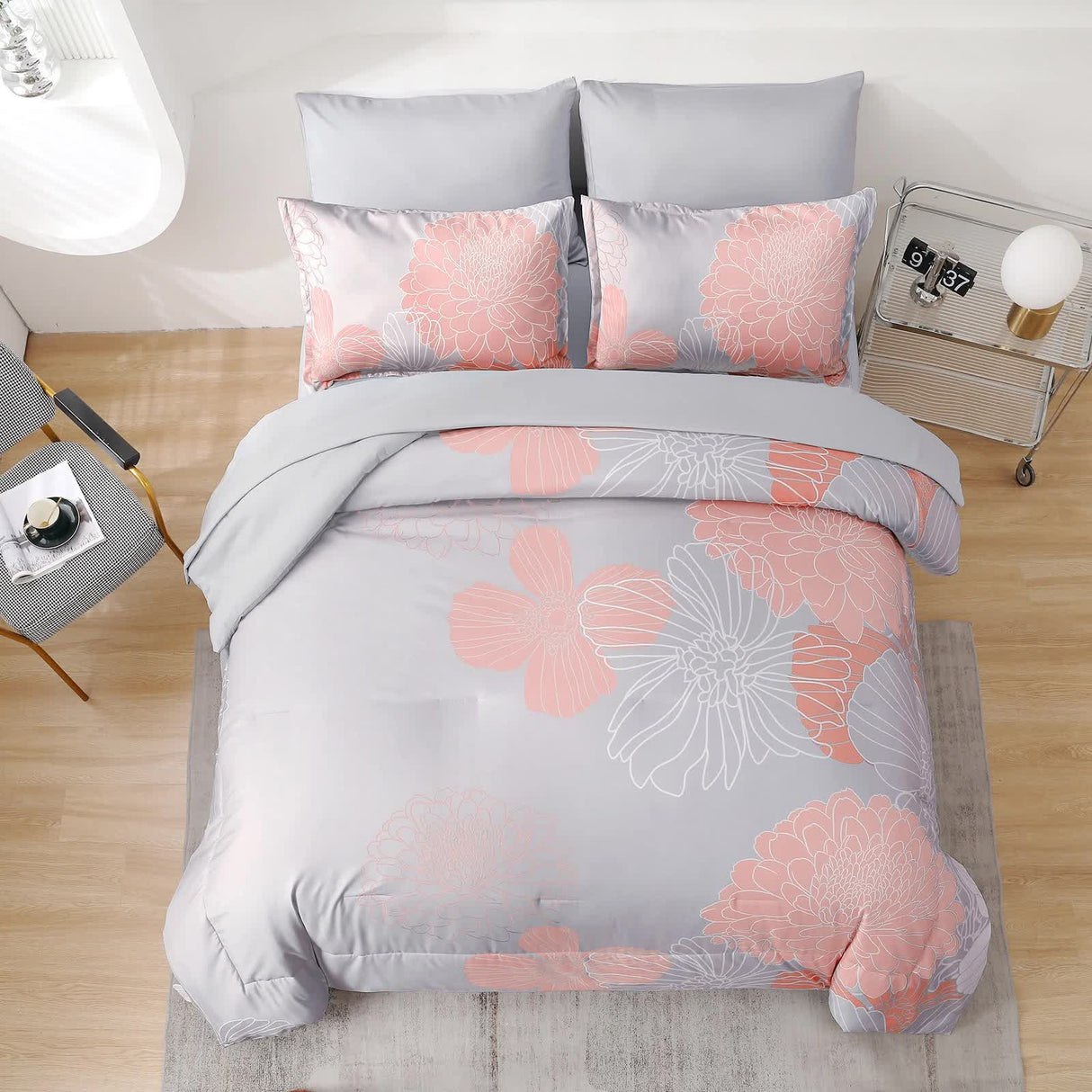 Zen Retreat Quilted Comforter Bundle ??3??iece Serenity Style