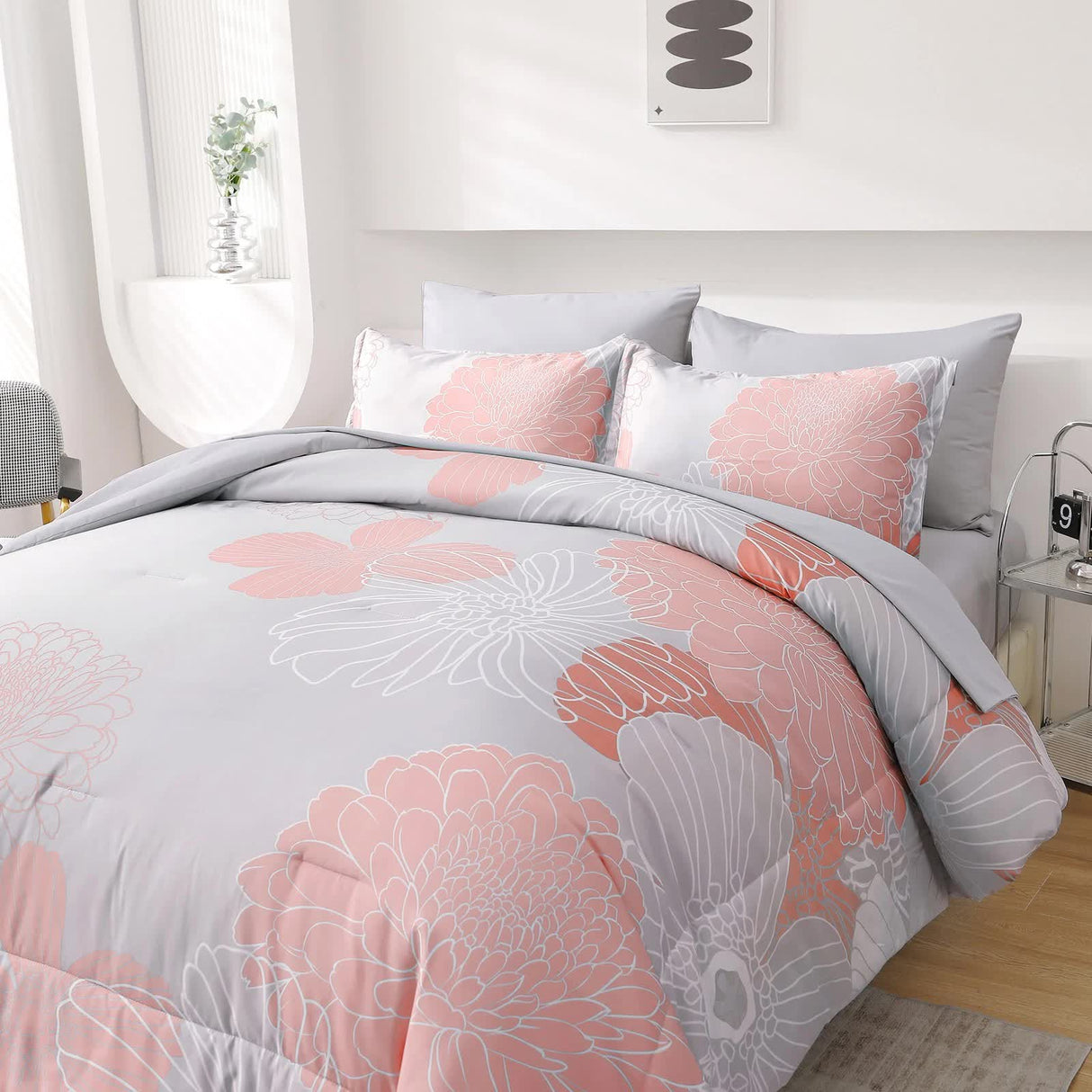 Zen Retreat Quilted Comforter Bundle ??3??iece Serenity Style