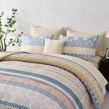 Luxe Loft Boho Quilted Comforter & Shams – Trending 3‑Piece Set - Top-Down View