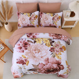 Pure Haven Pink floral 3‑Piece Comforter Set - Front View