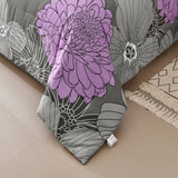 Cloud Nine grey purple Bedding – 3‑Piece Comforter Set for Everyday Chill - 45-Degree Angle