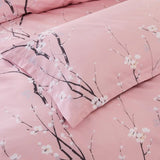 Warm Haven Marbled Bedding – 3‑Piece Comforter & Sham Set - Top-Down View