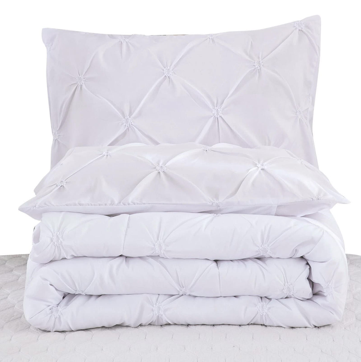 Minimal Mood white Comforter Collection – Modern 3‐Piece Set