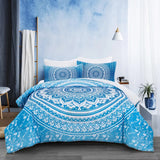 Dreamscape Sacred Circle Design Comforter Set – 3‑Pcs Refreshing - Top-Down View