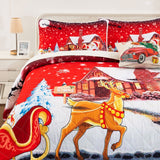 Holiday Cheer Christmas Queen Bedspread Set - Extra Image
