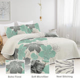 Radiant Quilted Coverlet and Pillowcases Set: Envelop Your Bed in Elegance - Queen size - Front View