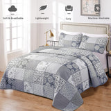 Nurturing Quilted Coverlet and Pillowcases Set: Perfect for Restful Sleep - Queen size - Front View