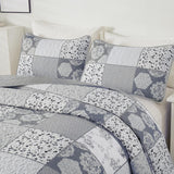 Nurturing Quilted Coverlet and Pillowcases Set: Perfect for Restful Sleep - Queen size - Side View