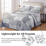 Nurturing Quilted Coverlet and Pillowcases Set: Perfect for Restful Sleep - Queen size - Rear View