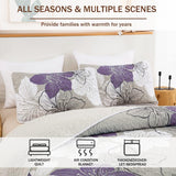 Serene Quilted bedspread and pillowcovers set: Enjoy Tranquil Comfort - Queen size - Side View