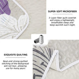 Serene Quilted bedspread and pillowcovers set: Enjoy Tranquil Comfort - Queen size - Top-Down View