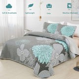Opulent Quilted Coverlet and Pillowcases Set: The Ultimate in Bedroom Luxury - Queen size - Front View
