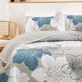 Intricate Quilted Coverlet and Pillowcases Set: Artistry in Every Stitch - Queen size - Side View