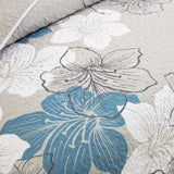 Intricate Quilted Coverlet and Pillowcases Set: Artistry in Every Stitch - Queen size - Top-Down View