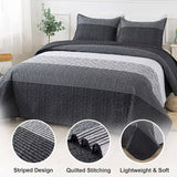Detailed Quilted Bedspread and Pillowcases Set: A Signature of Quality and Style - Queen size - Rear View