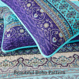 Tranquil Quilted coverlet and pillowcovers set: Perfect for Relaxation - Queen size - Rear View