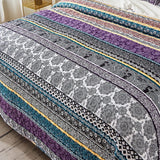 Aesthetic Quilted Bedspread and Pillowcases Set: Unify Your Bedroom's Look - Queen size - 45-Degree Angle