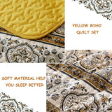 Lively Quilted bedspread and pillowcovers set: Add Vibrancy to Your Room - Queen size - 45-Degree Angle