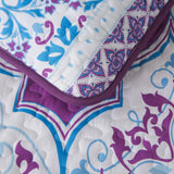 Handsome Quilted Bedspread and Pillowcases Set: Strong, Sturdy, and Stylish - Queen size - Top-Down View