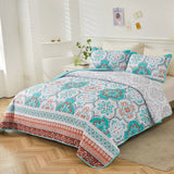 Opulent Quilted bedspread and pillowcovers set: Add a Touch of Elegance - Queen size - Front View