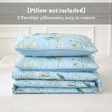 Heavenly Quilted coverlet and pillowcovers set: Cozy and Warm - Queen size - Top-Down View